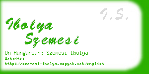 ibolya szemesi business card